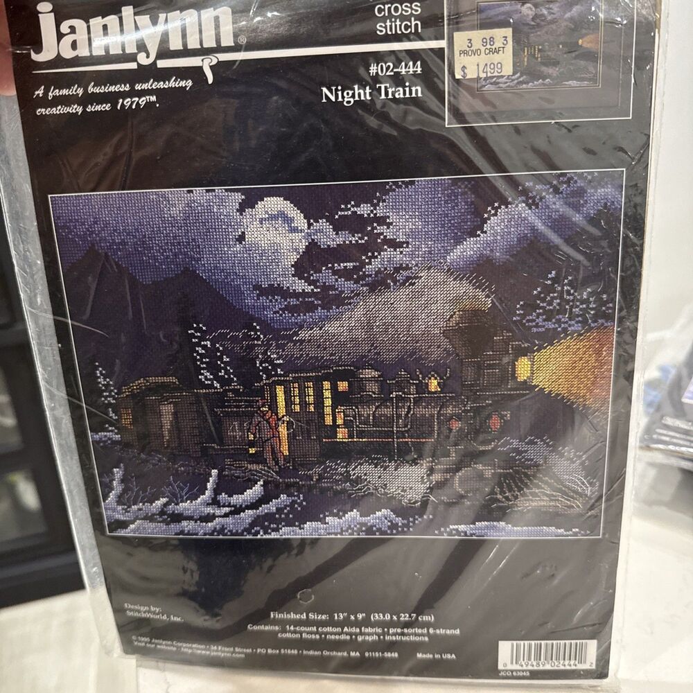 Vintage Counted Cross Stitch Janlynn StitchWorld Night Train #02-444